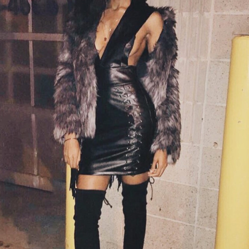 Leather dress